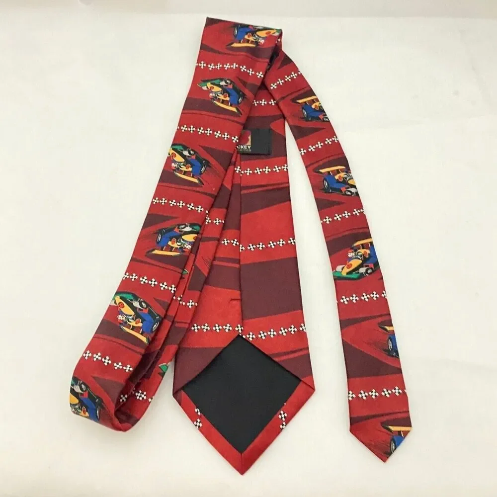 #5620 Mickey Unlimited Novelty Mens Racing Mickey Mouse Necktie, Tie 57X4